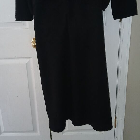 Lennie for Nina Leonard 2 pc  wool blend black dress and cardigan set Sz  2X NWT - Picture 6 of 12
